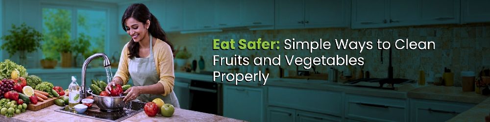 Washing fruits and vegetables properly at home
